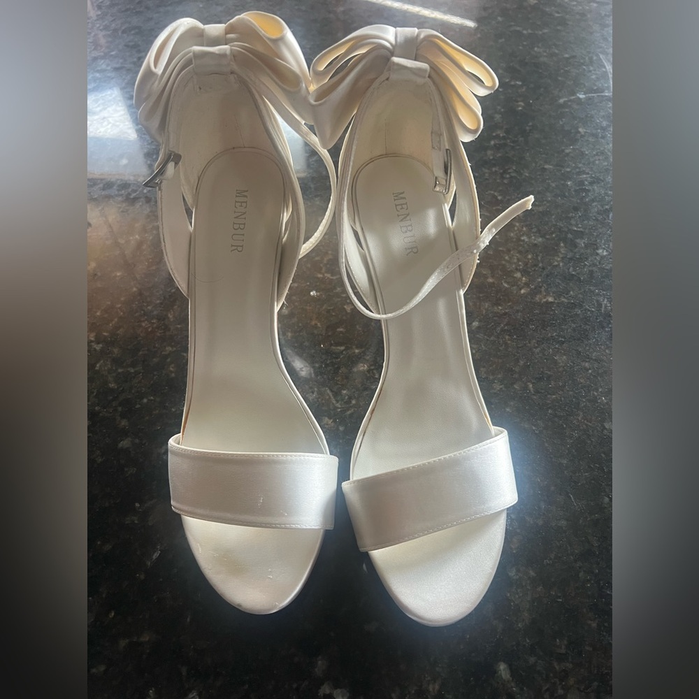 Satin bow back sandal